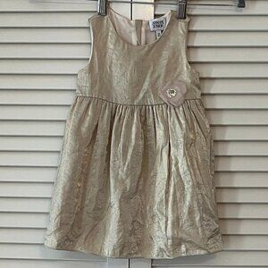 Armani Junior metallic gold dress champagne 2T tulle